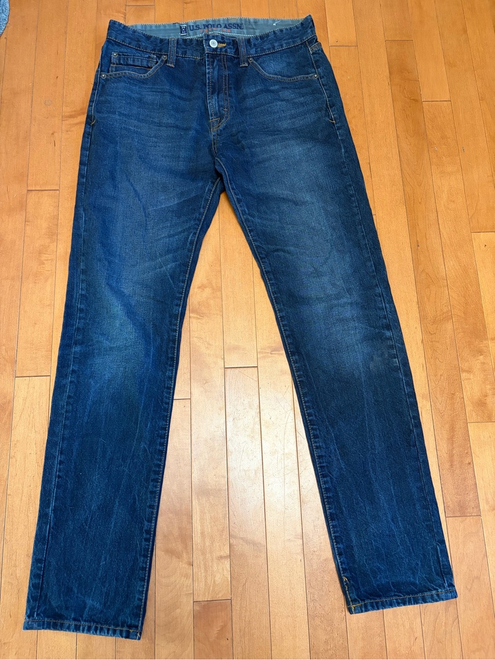 U.S. Polo Assn. Size 30 Length 33 Straight Slim Fit Dark Blue Denim Jeans